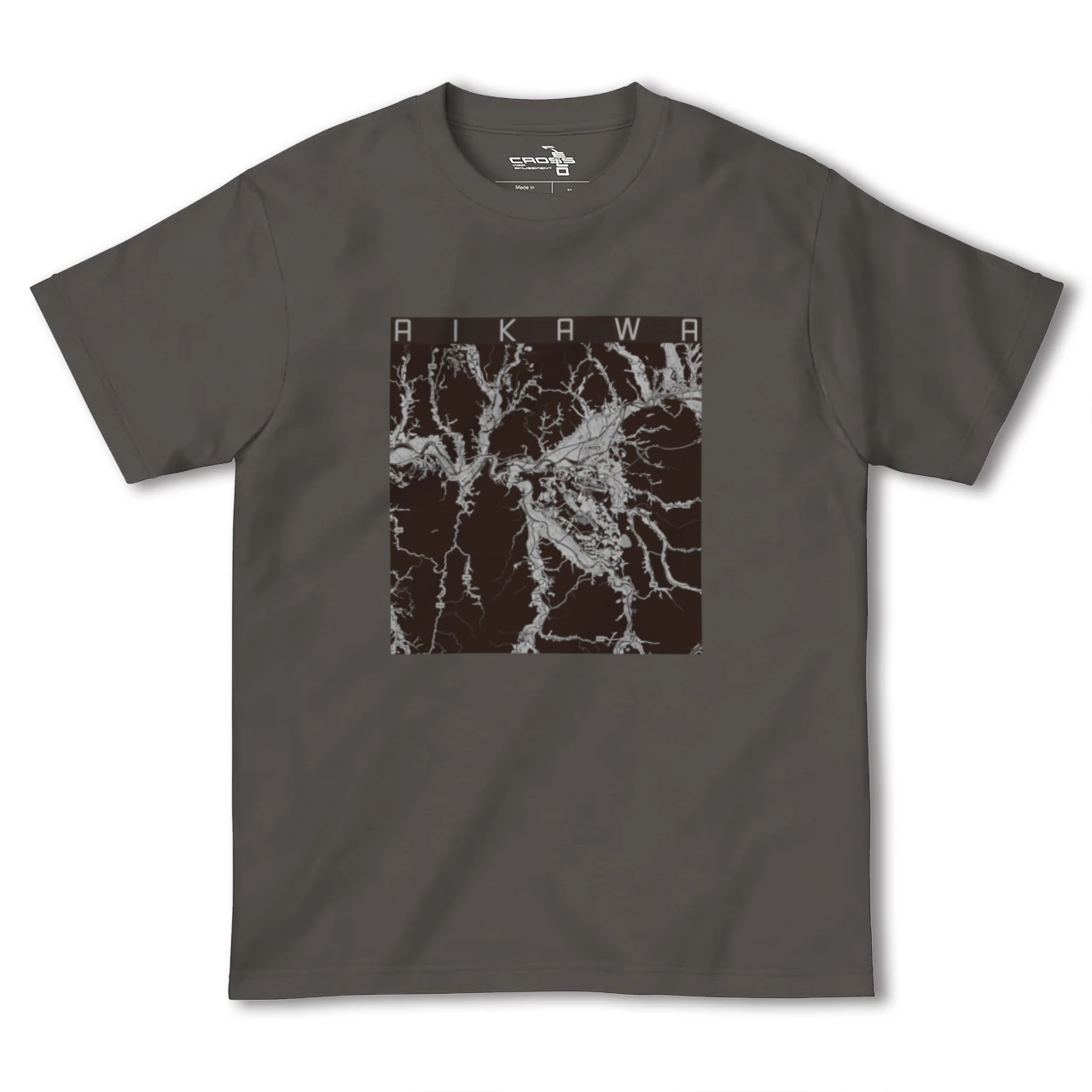 【合川(秋田県)】地図柄ヘビーウェイトTシャツ