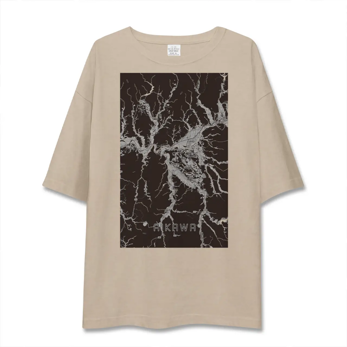 【合川(秋田県)】地図柄ビッグシルエットTシャツ
