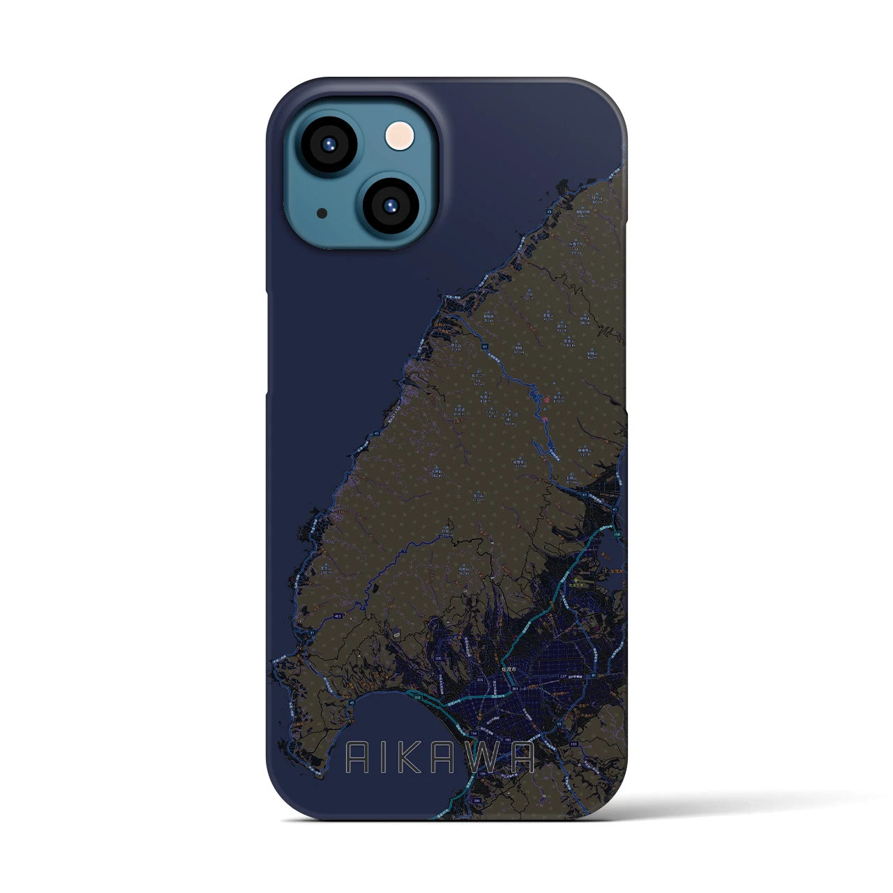 【相川(新潟県)】地図柄iPhoneケース(バックカバータイプ)