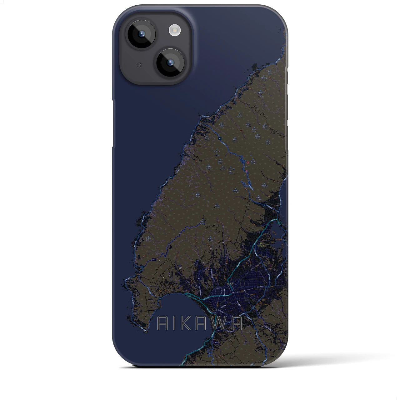 【相川(新潟県)】地図柄iPhoneケース(バックカバータイプ)