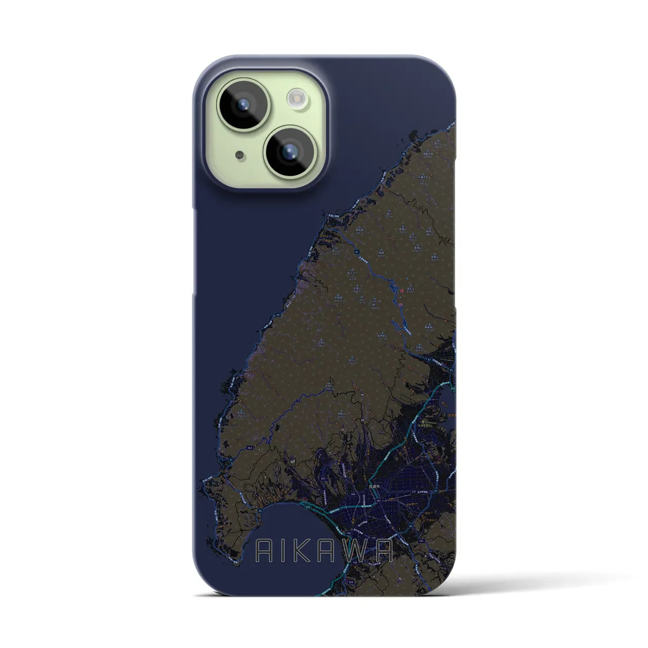 【相川(新潟県)】地図柄iPhoneケース(バックカバータイプ)