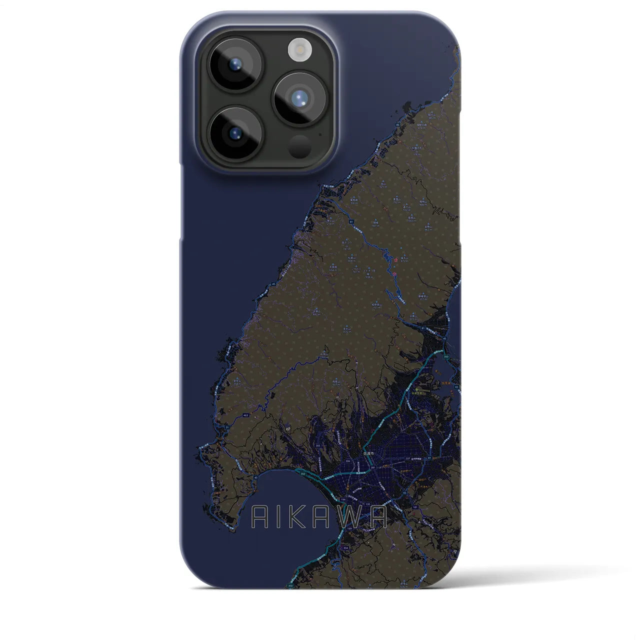 【相川(新潟県)】地図柄iPhoneケース(バックカバータイプ)