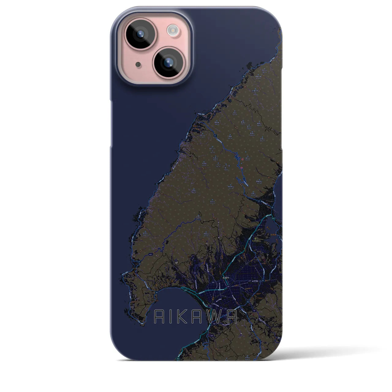 【相川(新潟県)】地図柄iPhoneケース(バックカバータイプ)