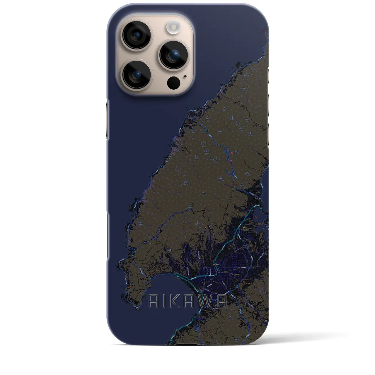 【相川(新潟県)】地図柄iPhoneケース(バックカバータイプ)