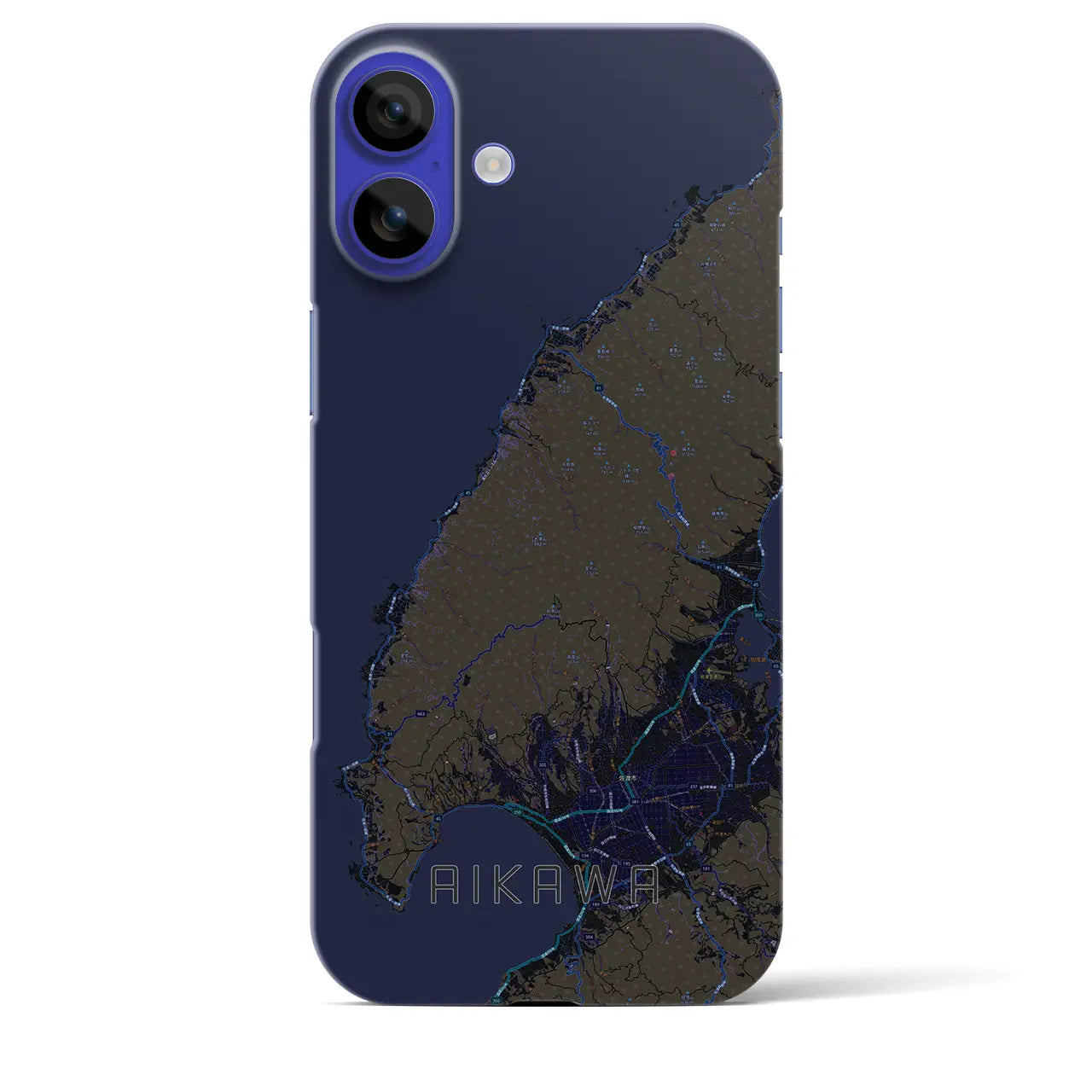 【相川(新潟県)】地図柄iPhoneケース(バックカバータイプ)