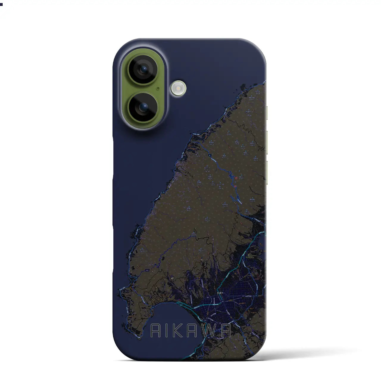 【相川(新潟県)】地図柄iPhoneケース(バックカバータイプ)