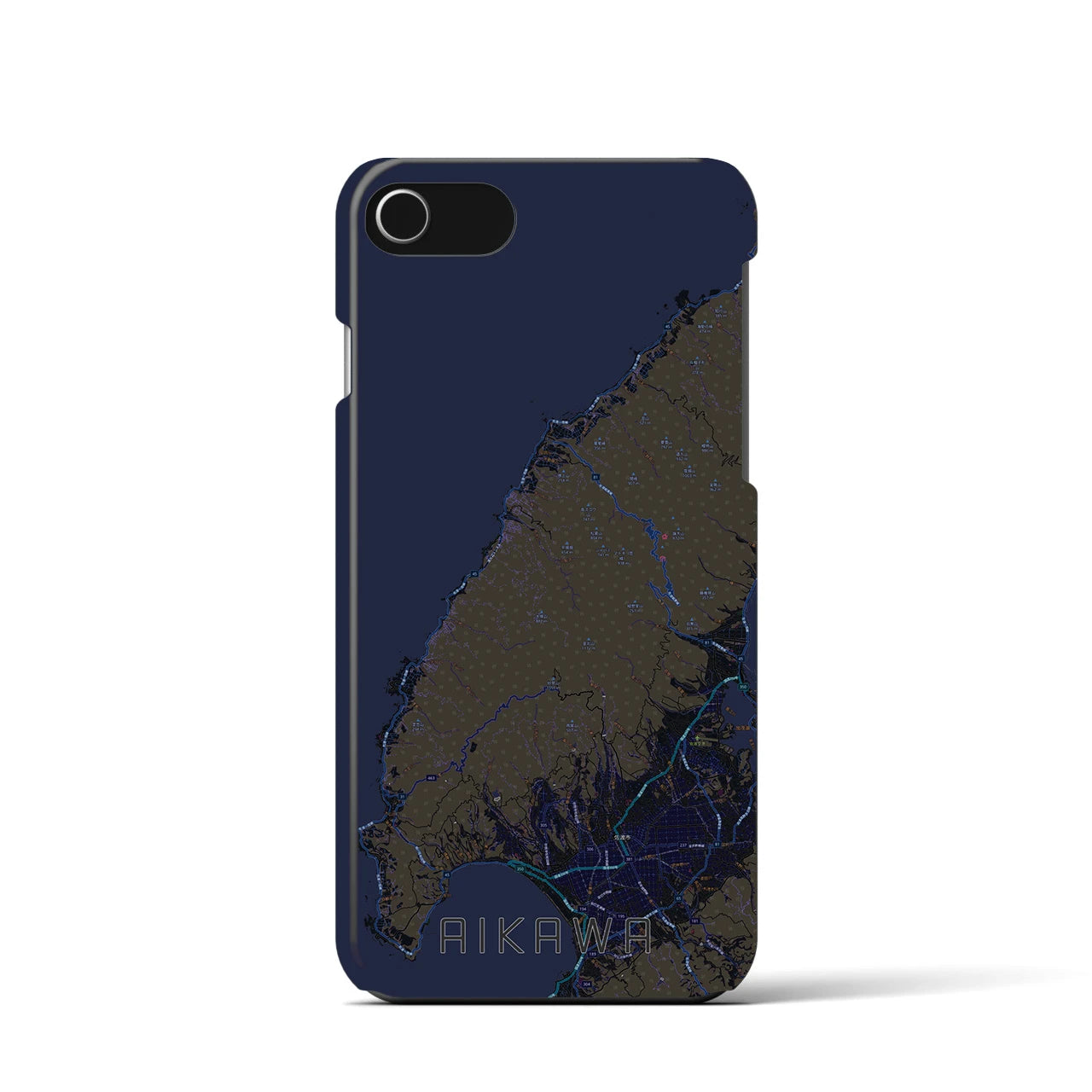 【相川(新潟県)】地図柄iPhoneケース(バックカバータイプ)