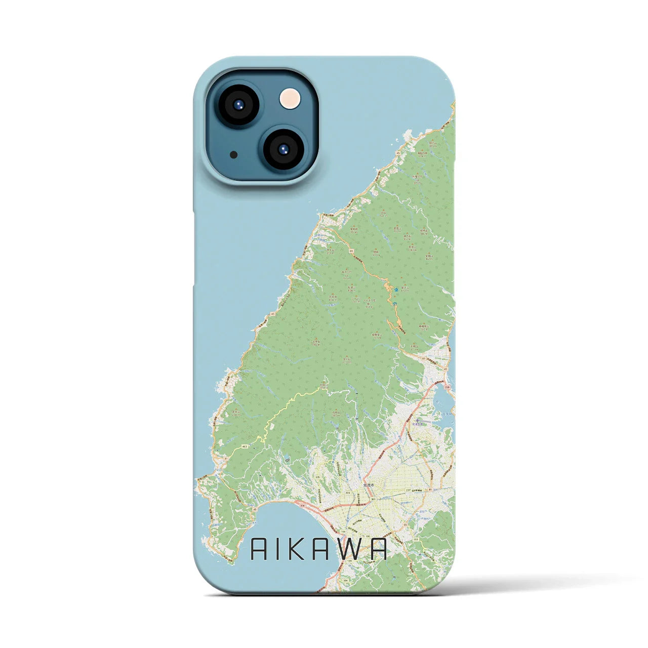 【相川(新潟県)】地図柄iPhoneケース(バックカバータイプ)