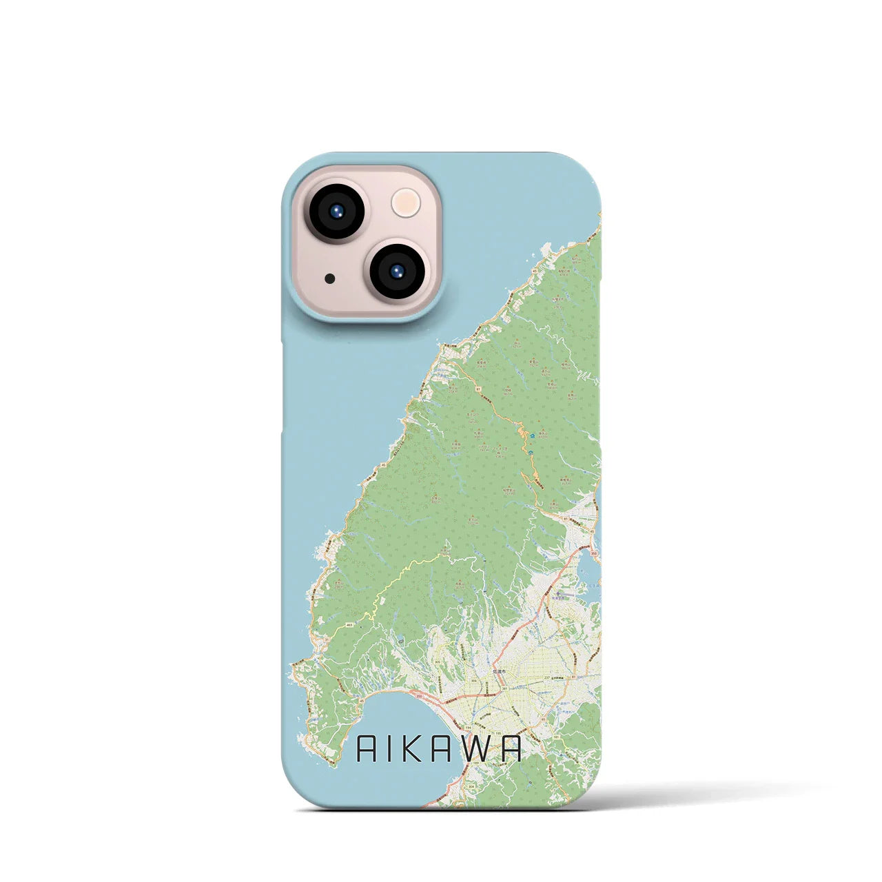 【相川(新潟県)】地図柄iPhoneケース(バックカバータイプ)