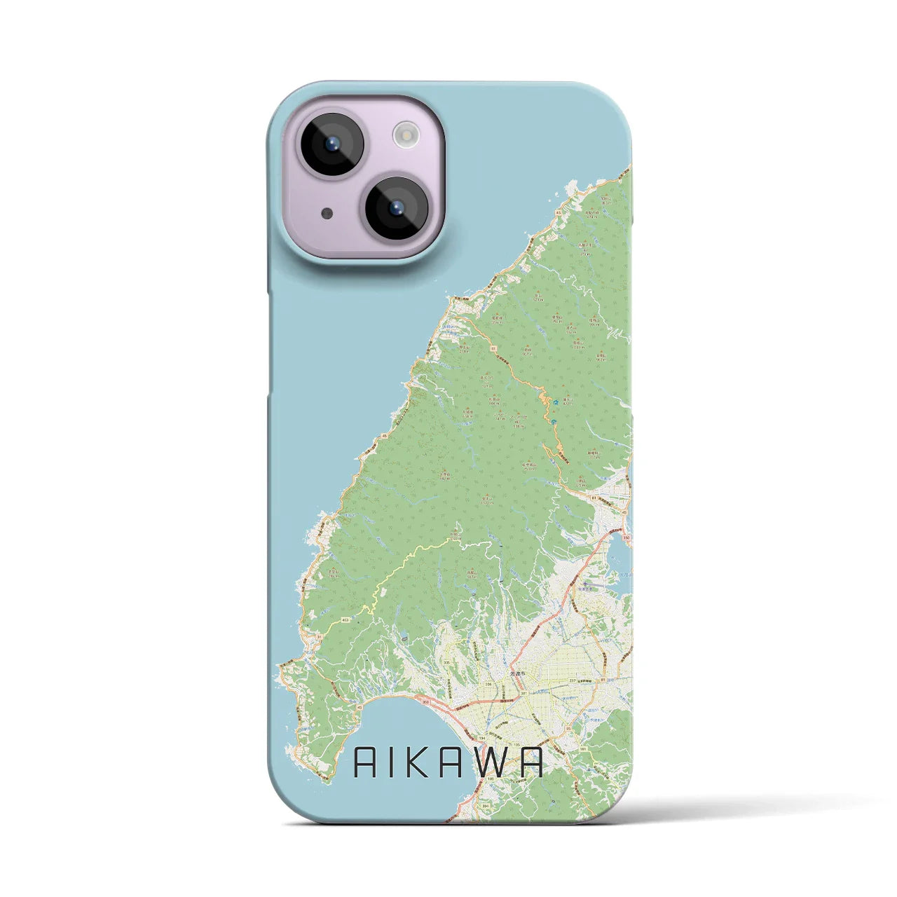 【相川(新潟県)】地図柄iPhoneケース(バックカバータイプ)