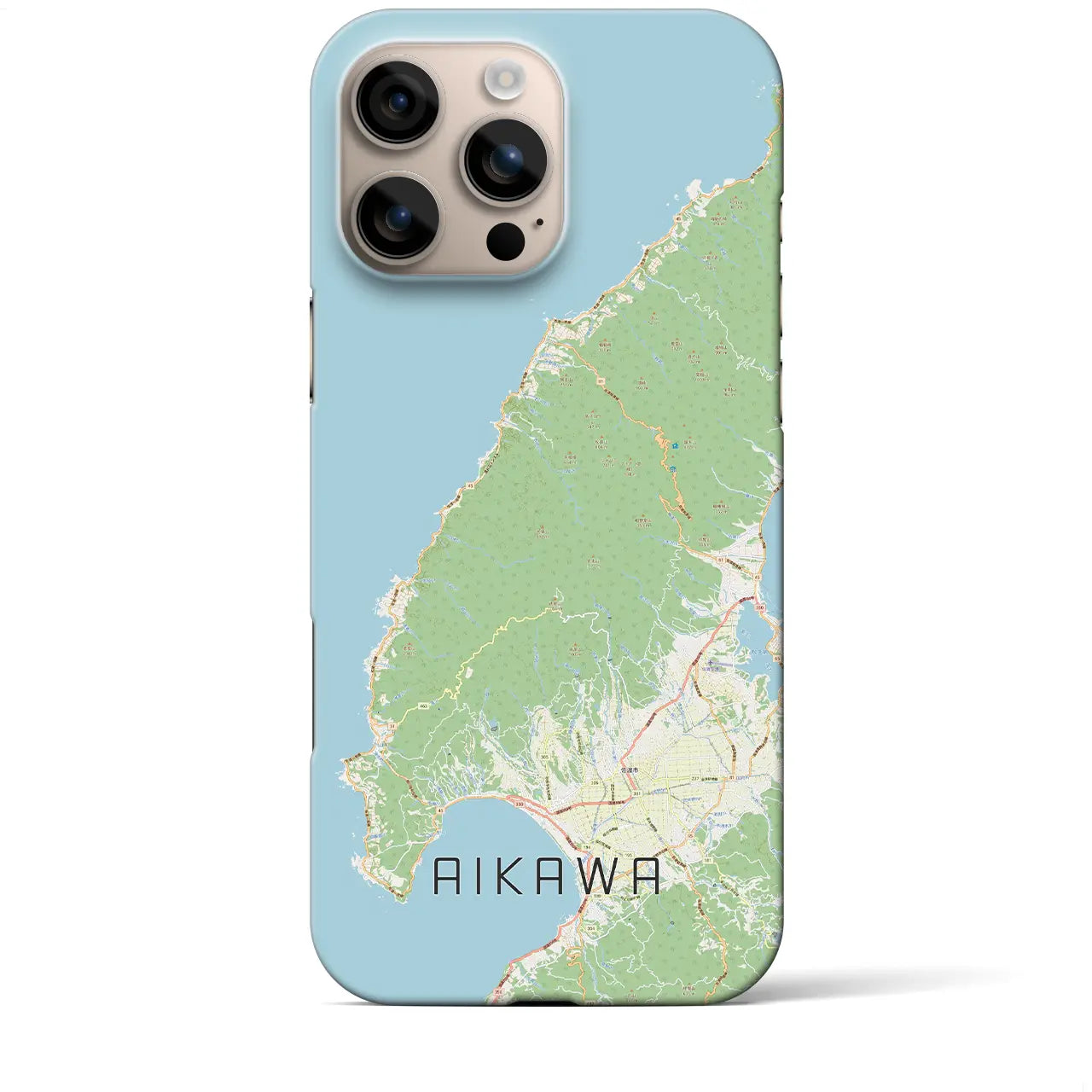 【相川(新潟県)】地図柄iPhoneケース(バックカバータイプ)