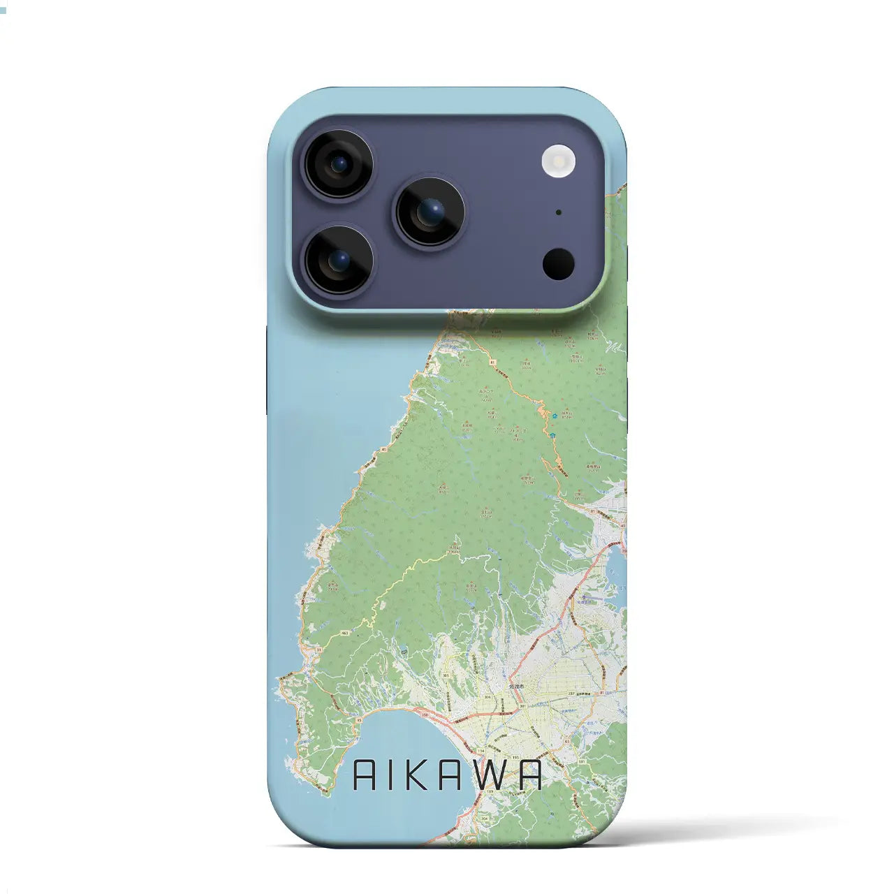 【相川(新潟県)】地図柄iPhoneケース(バックカバータイプ)ナチュラル・iPhone 17 Pro Max 用