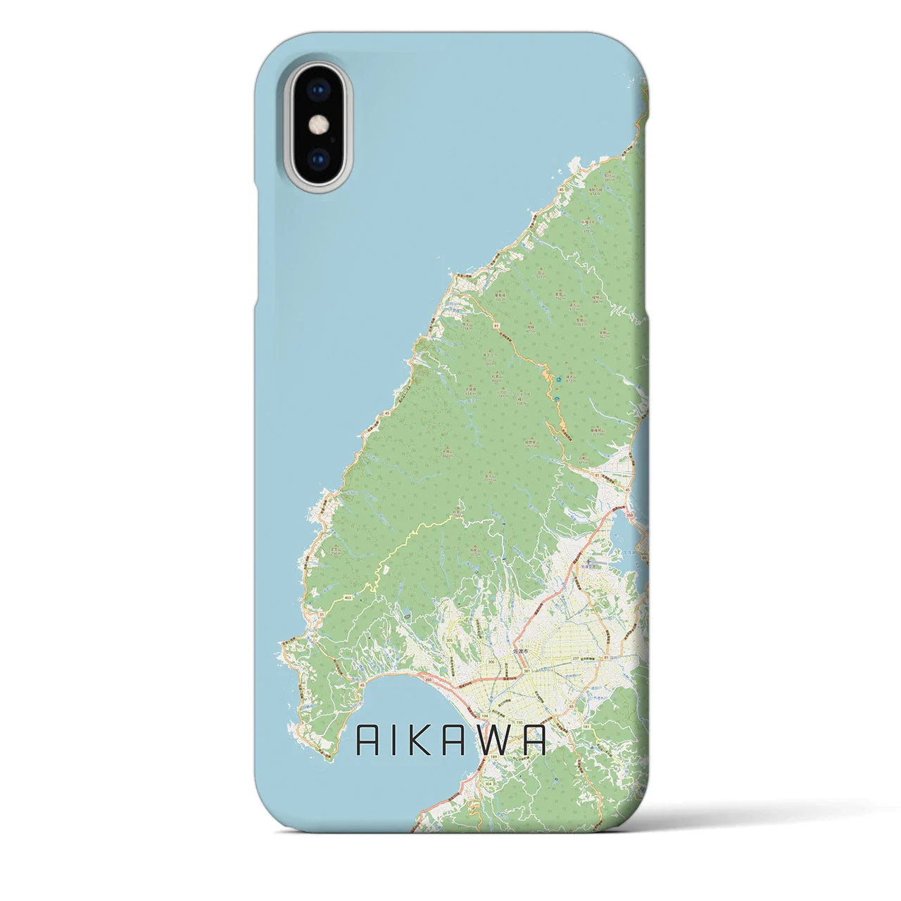 【相川(新潟県)】地図柄iPhoneケース(バックカバータイプ)