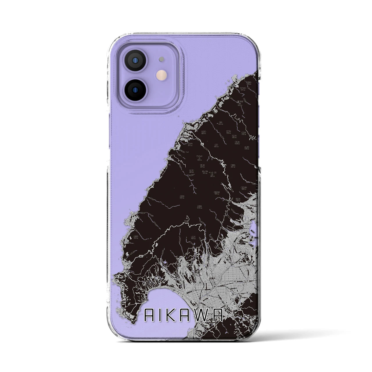 【相川(新潟県)】地図柄iPhoneケース(クリアタイプ)