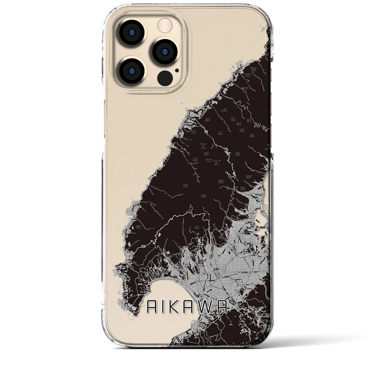 【相川(新潟県)】地図柄iPhoneケース(クリアタイプ)
