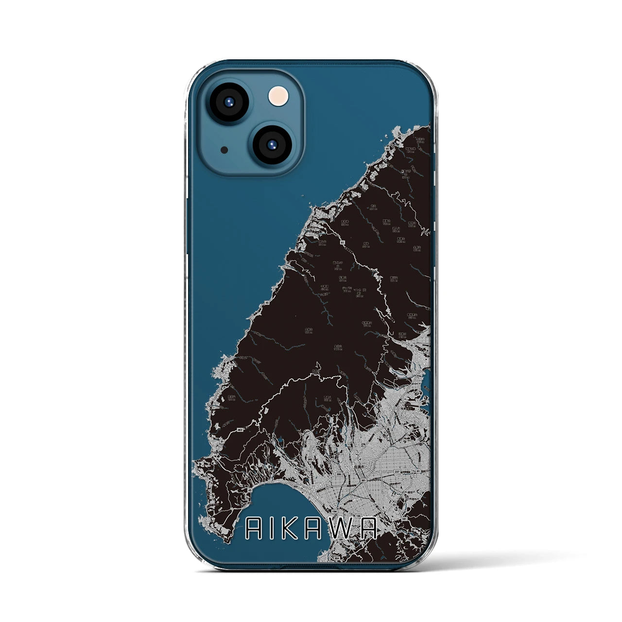 【相川(新潟県)】地図柄iPhoneケース(クリアタイプ)