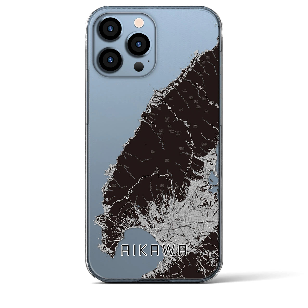 【相川(新潟県)】地図柄iPhoneケース(クリアタイプ)