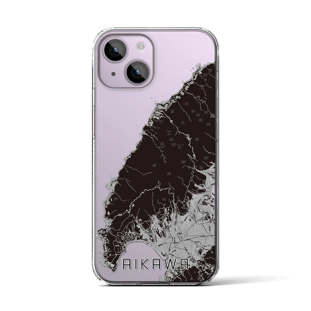 【相川(新潟県)】地図柄iPhoneケース(クリアタイプ)