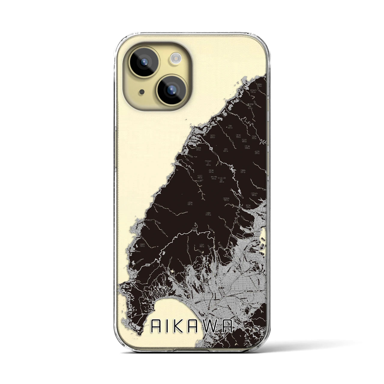 【相川(新潟県)】地図柄iPhoneケース(クリアタイプ)