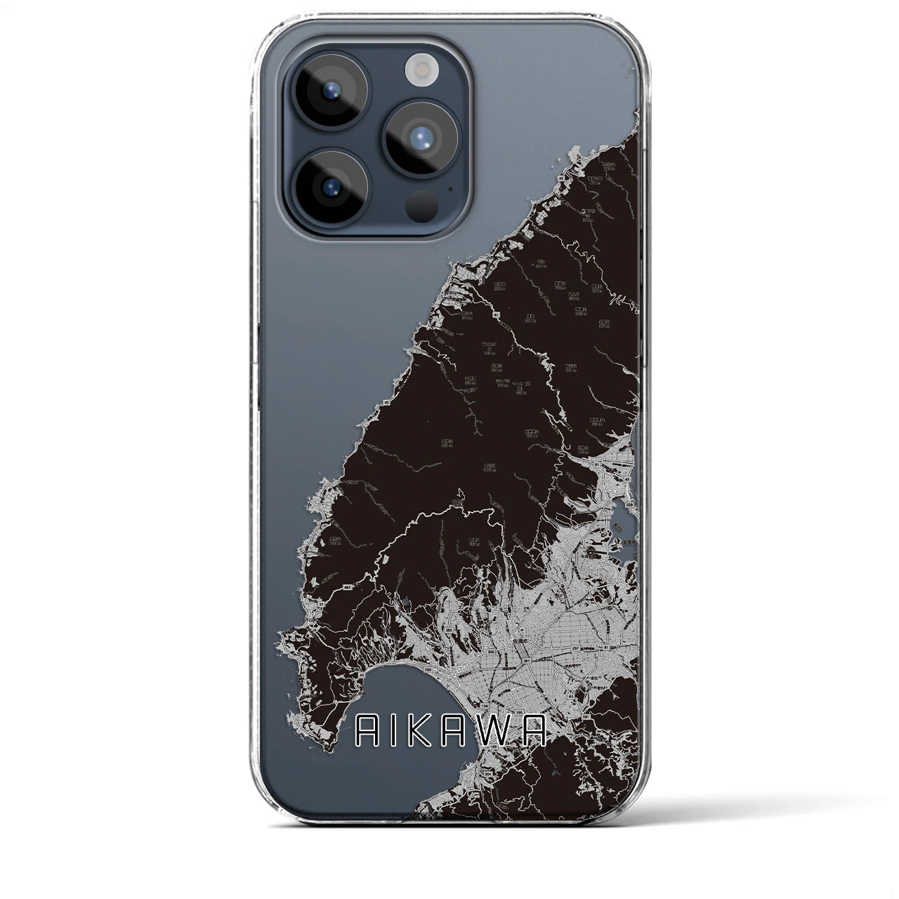 【相川(新潟県)】地図柄iPhoneケース(クリアタイプ)