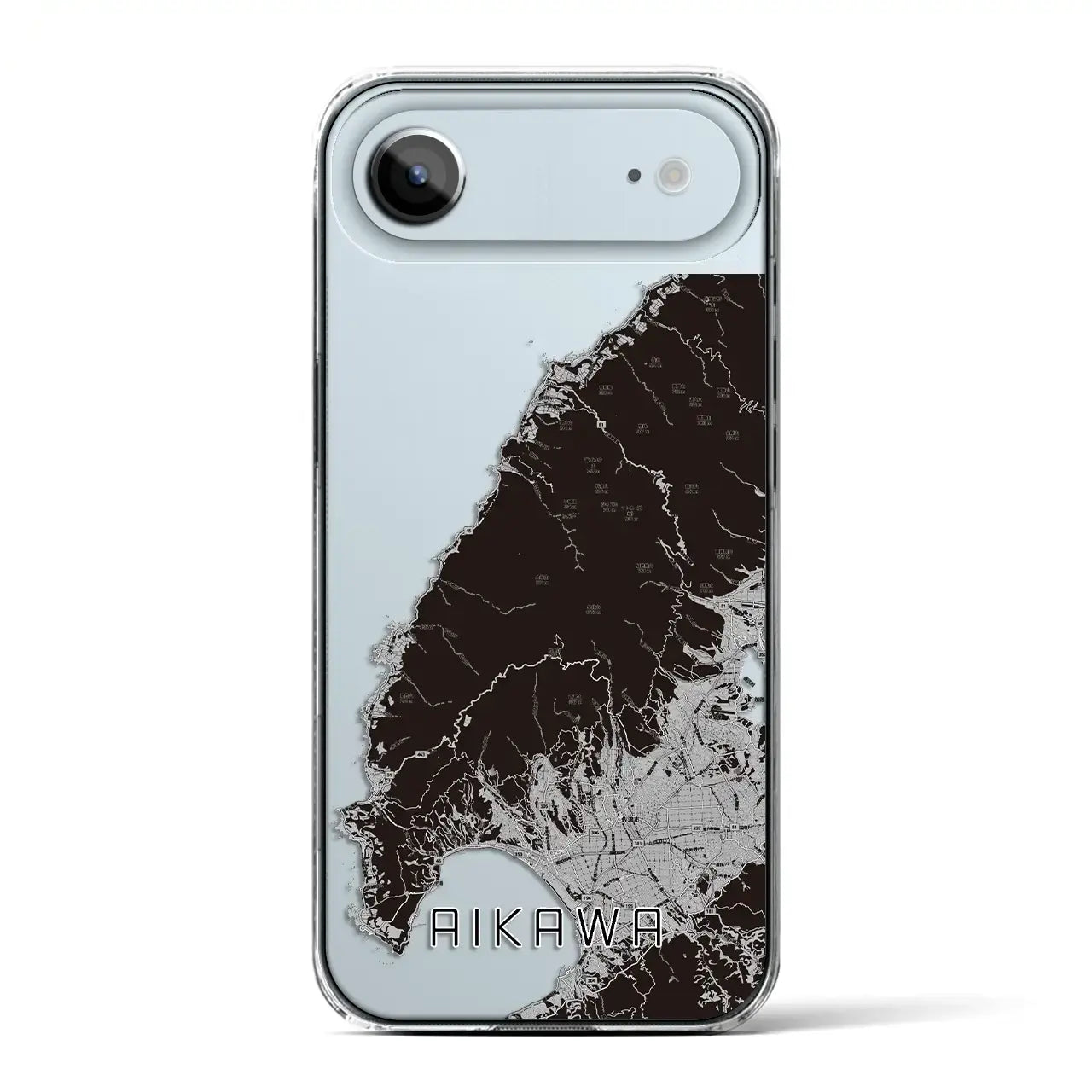 【相川(新潟県)】地図柄iPhoneケース(クリアタイプ)モノトーン・iPhone 17 Pro Max 用