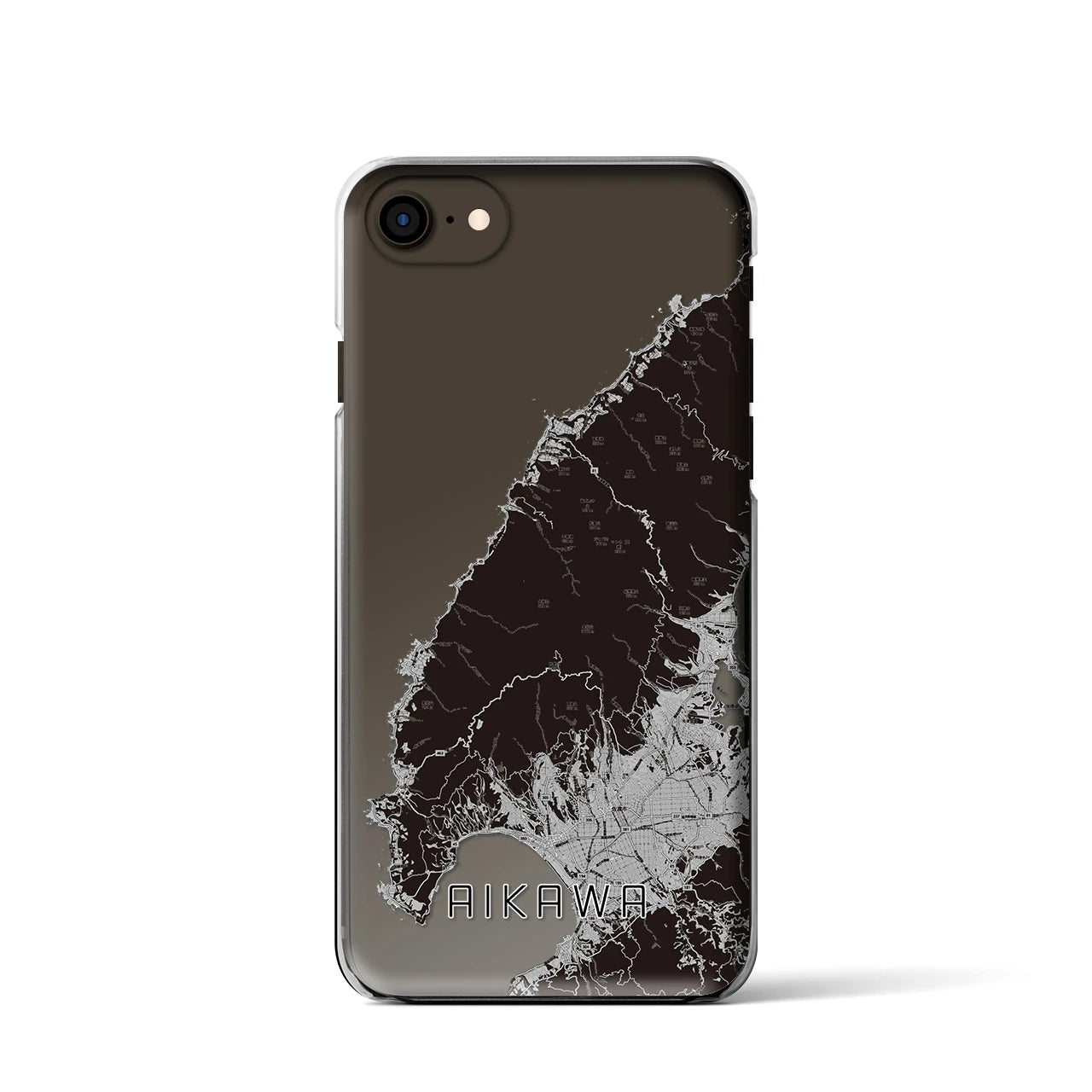 【相川(新潟県)】地図柄iPhoneケース(クリアタイプ)