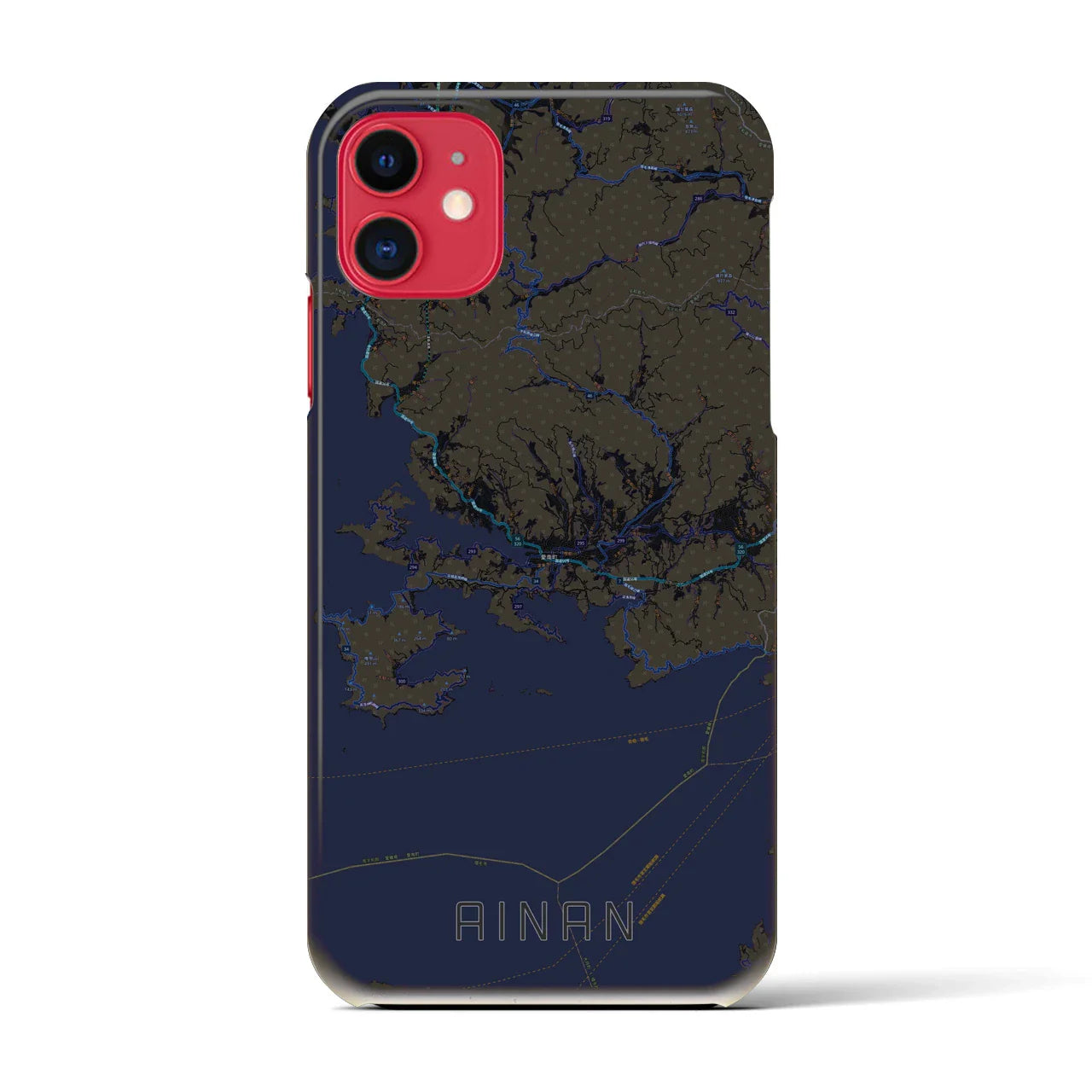 【愛南(愛媛県)】地図柄iPhoneケース(バックカバータイプ)