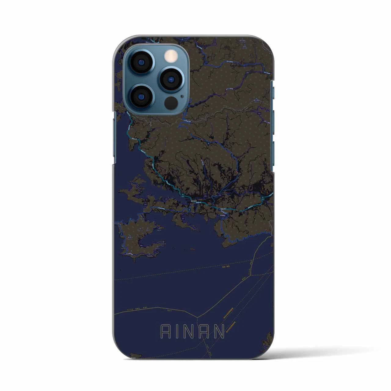 【愛南(愛媛県)】地図柄iPhoneケース(バックカバータイプ)