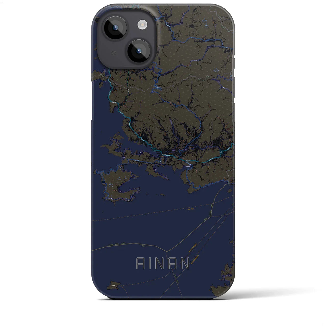 【愛南(愛媛県)】地図柄iPhoneケース(バックカバータイプ)