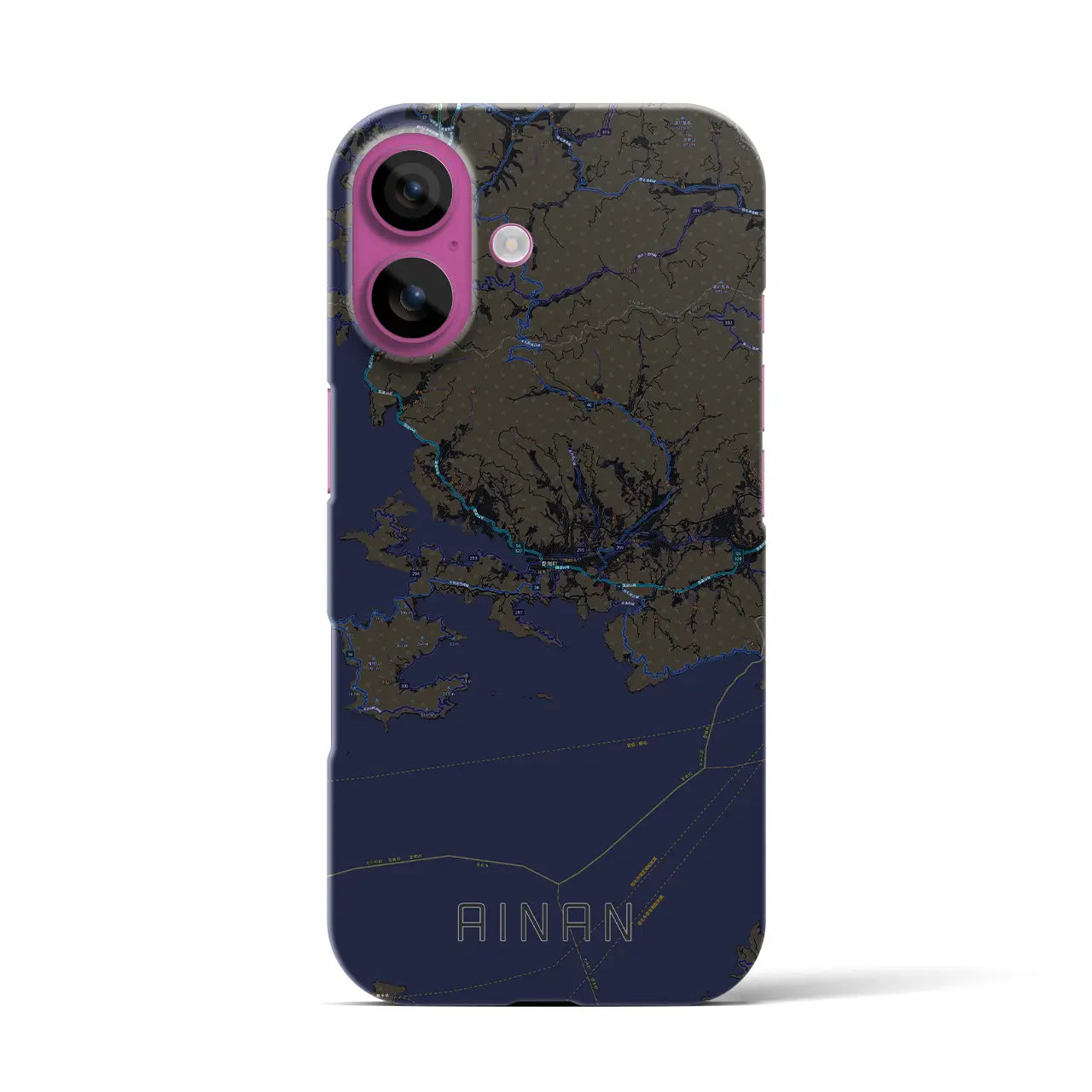 【愛南(愛媛県)】地図柄iPhoneケース(バックカバータイプ)