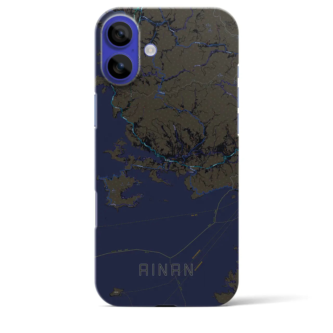 【愛南(愛媛県)】地図柄iPhoneケース(バックカバータイプ)