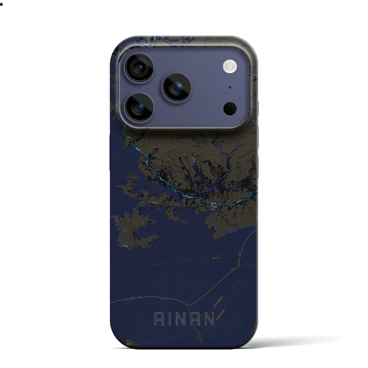 【愛南(愛媛県)】地図柄iPhoneケース(バックカバータイプ)