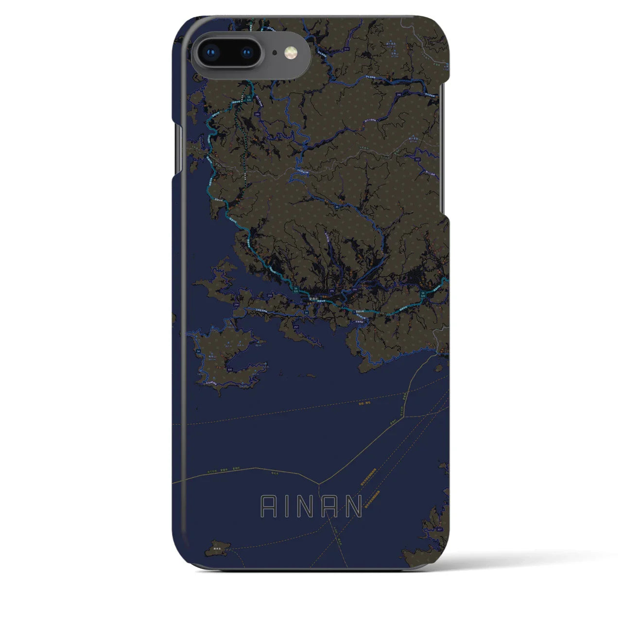 【愛南(愛媛県)】地図柄iPhoneケース(バックカバータイプ)