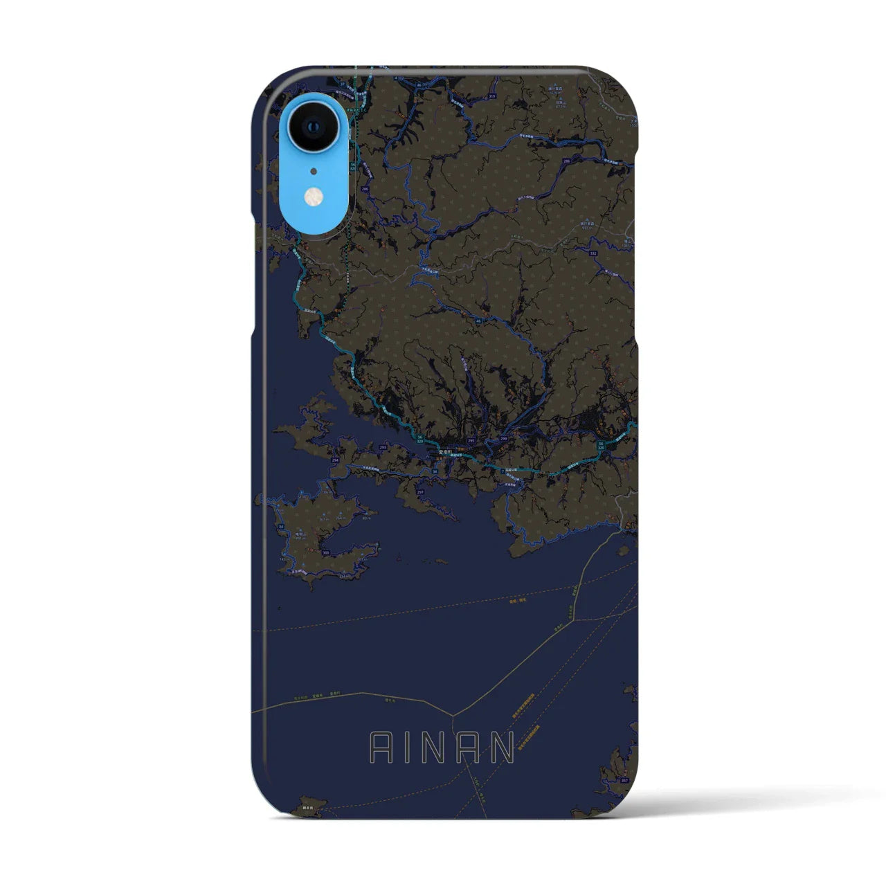 【愛南(愛媛県)】地図柄iPhoneケース(バックカバータイプ)