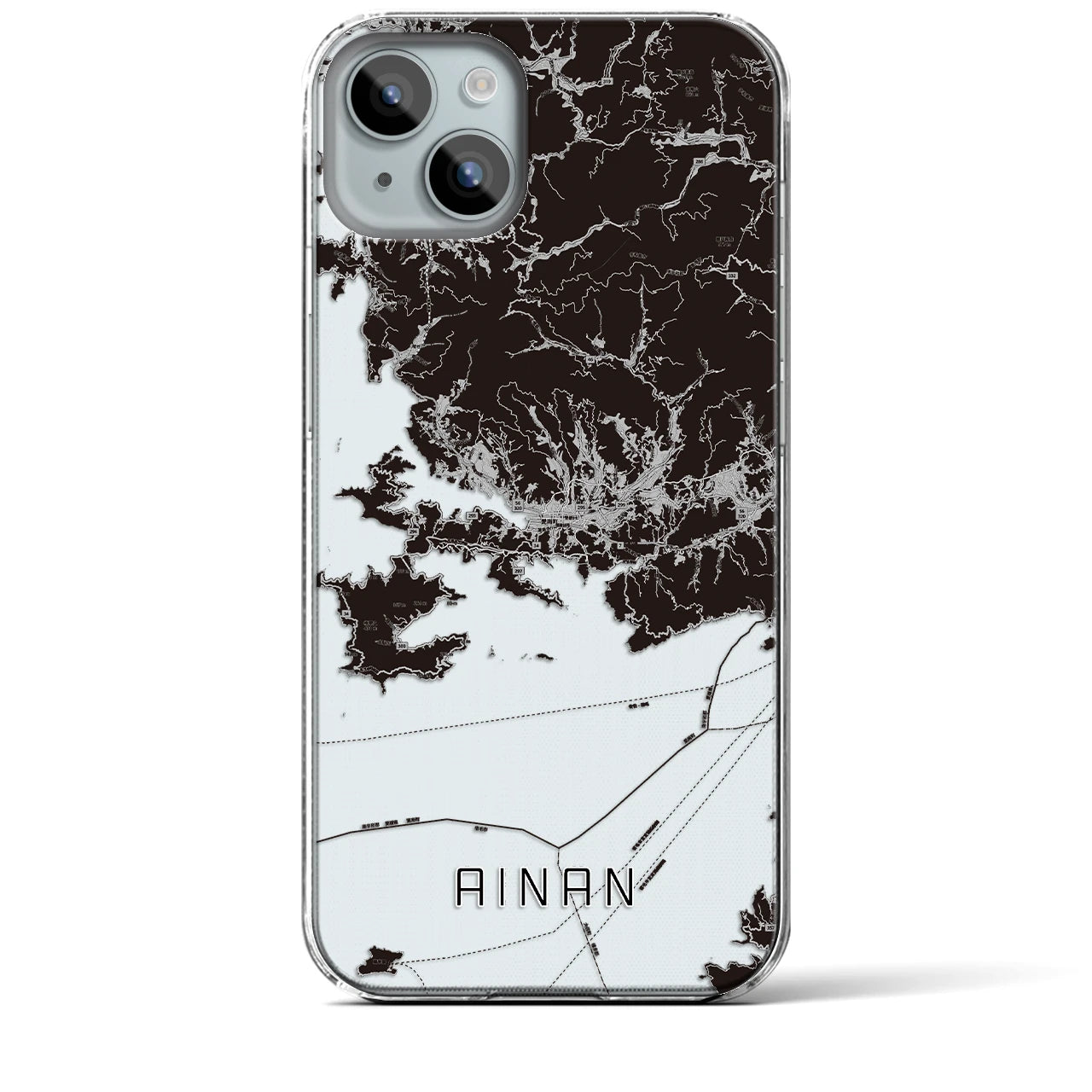 【愛南(愛媛県)】地図柄iPhoneケース(クリアタイプ)