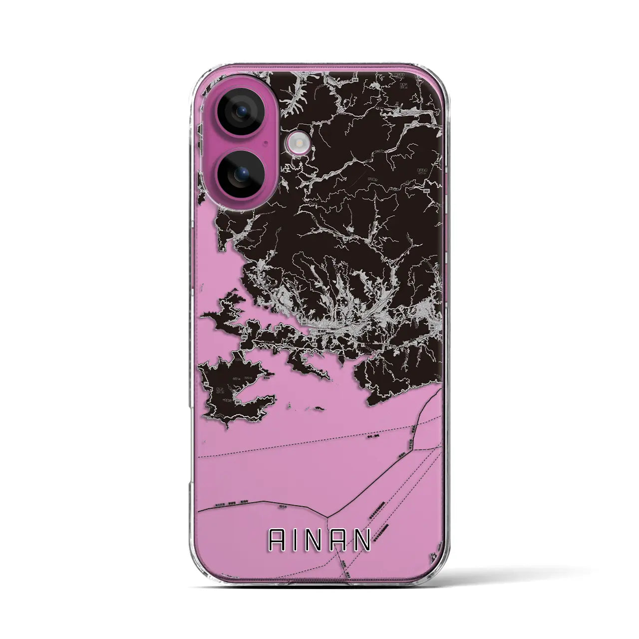 【愛南(愛媛県)】地図柄iPhoneケース(クリアタイプ)