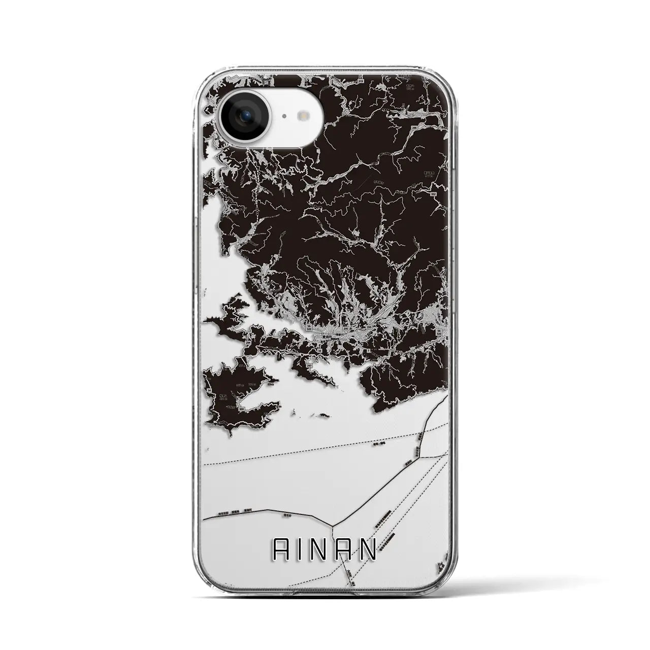 【愛南(愛媛県)】地図柄iPhoneケース(クリアタイプ)