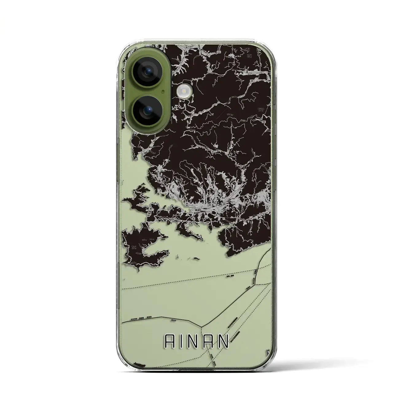 【愛南(愛媛県)】地図柄iPhoneケース(クリアタイプ)モノトーン・iPhone 17 Pro Max 用