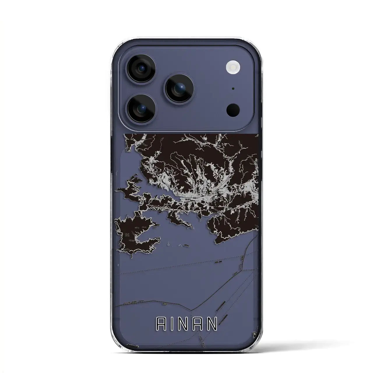 【愛南(愛媛県)】地図柄iPhoneケース(クリアタイプ)