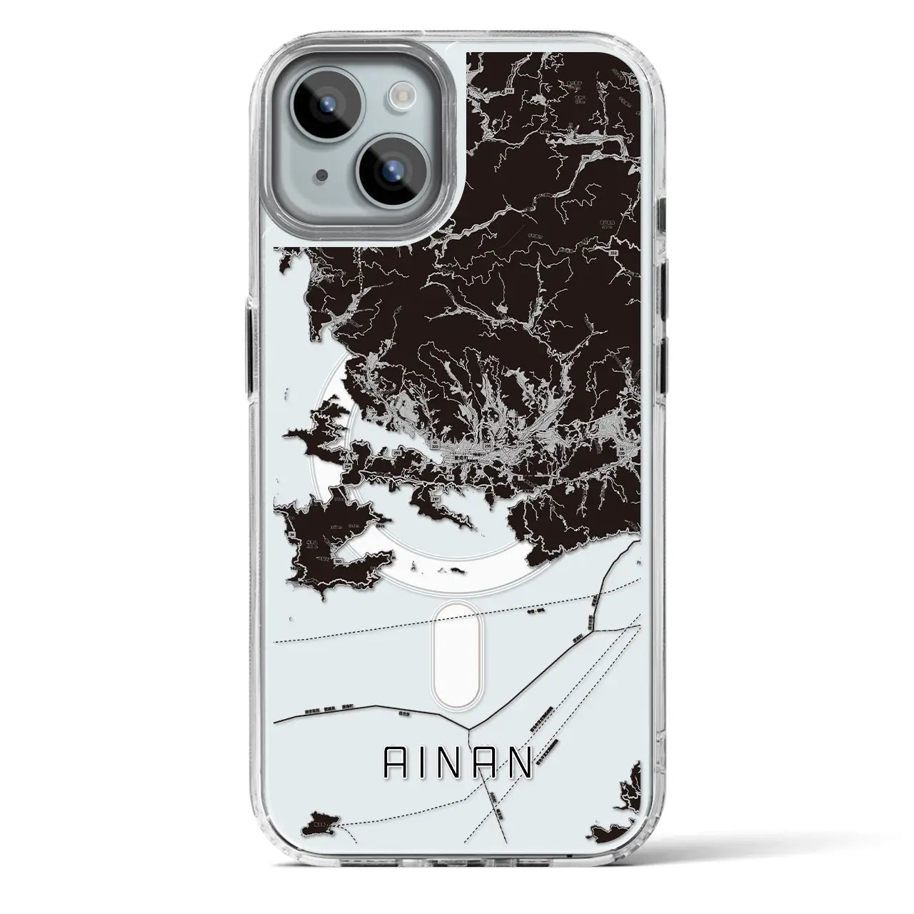 【愛南(愛媛県)】地図柄iPhoneケース(MagSafeタイプ)