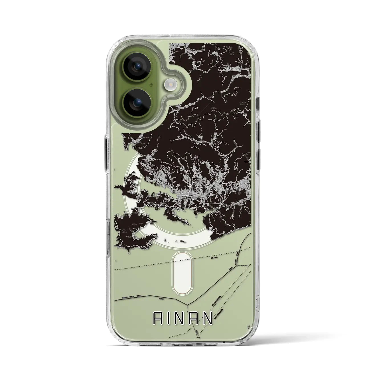 【愛南(愛媛県)】地図柄iPhoneケース(MagSafeタイプ)