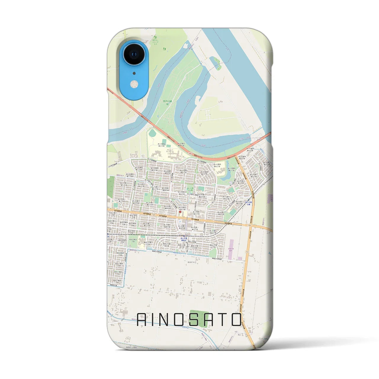 【あいの里(北海道)】地図柄iPhoneケース(バックカバータイプ)