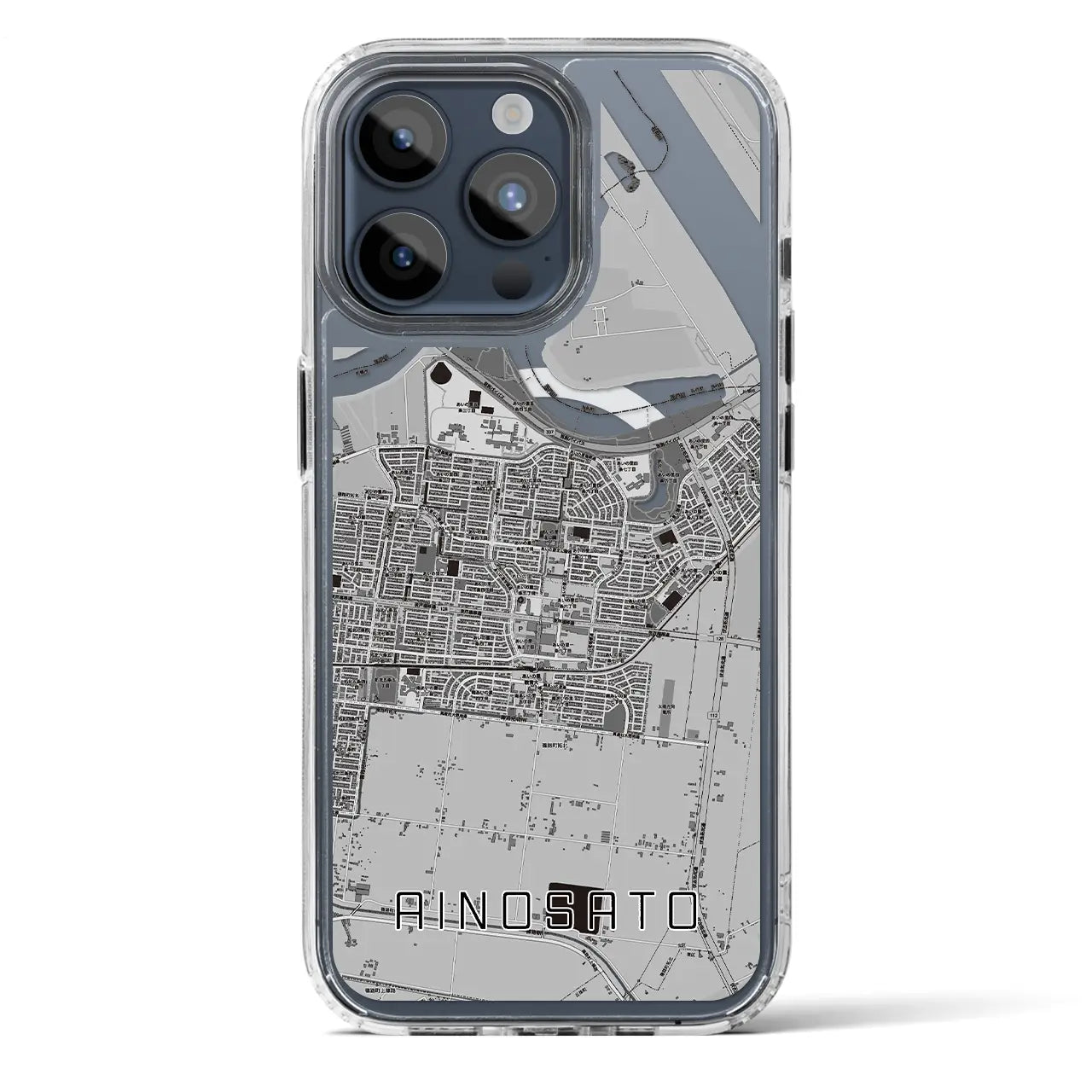 【あいの里(北海道)】地図柄iPhoneケース(MagSafeタイプ)