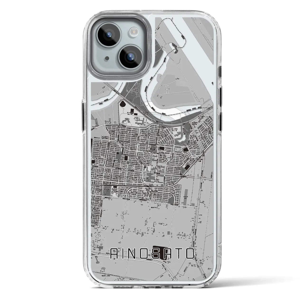 【あいの里(北海道)】地図柄iPhoneケース(MagSafeタイプ)