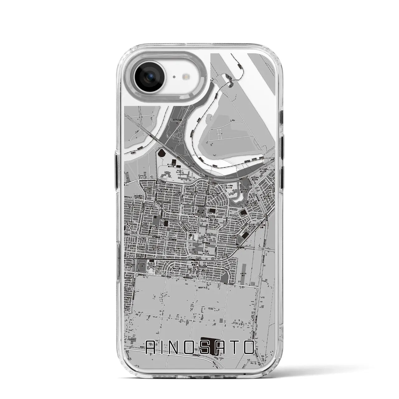 【あいの里(北海道)】地図柄iPhoneケース(MagSafeタイプ)
