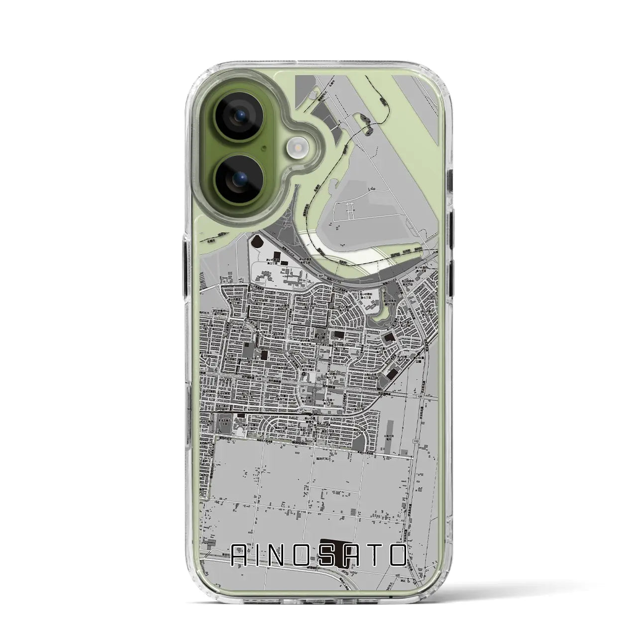 【あいの里(北海道)】地図柄iPhoneケース(MagSafeタイプ)