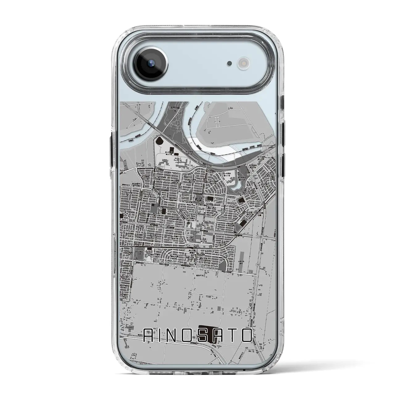 【あいの里(北海道)】地図柄iPhoneケース(MagSafeタイプ)
