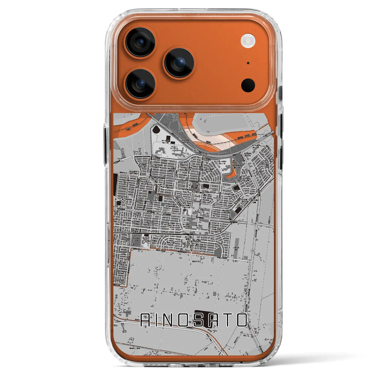 【あいの里(北海道)】地図柄iPhoneケース(MagSafeタイプ)
