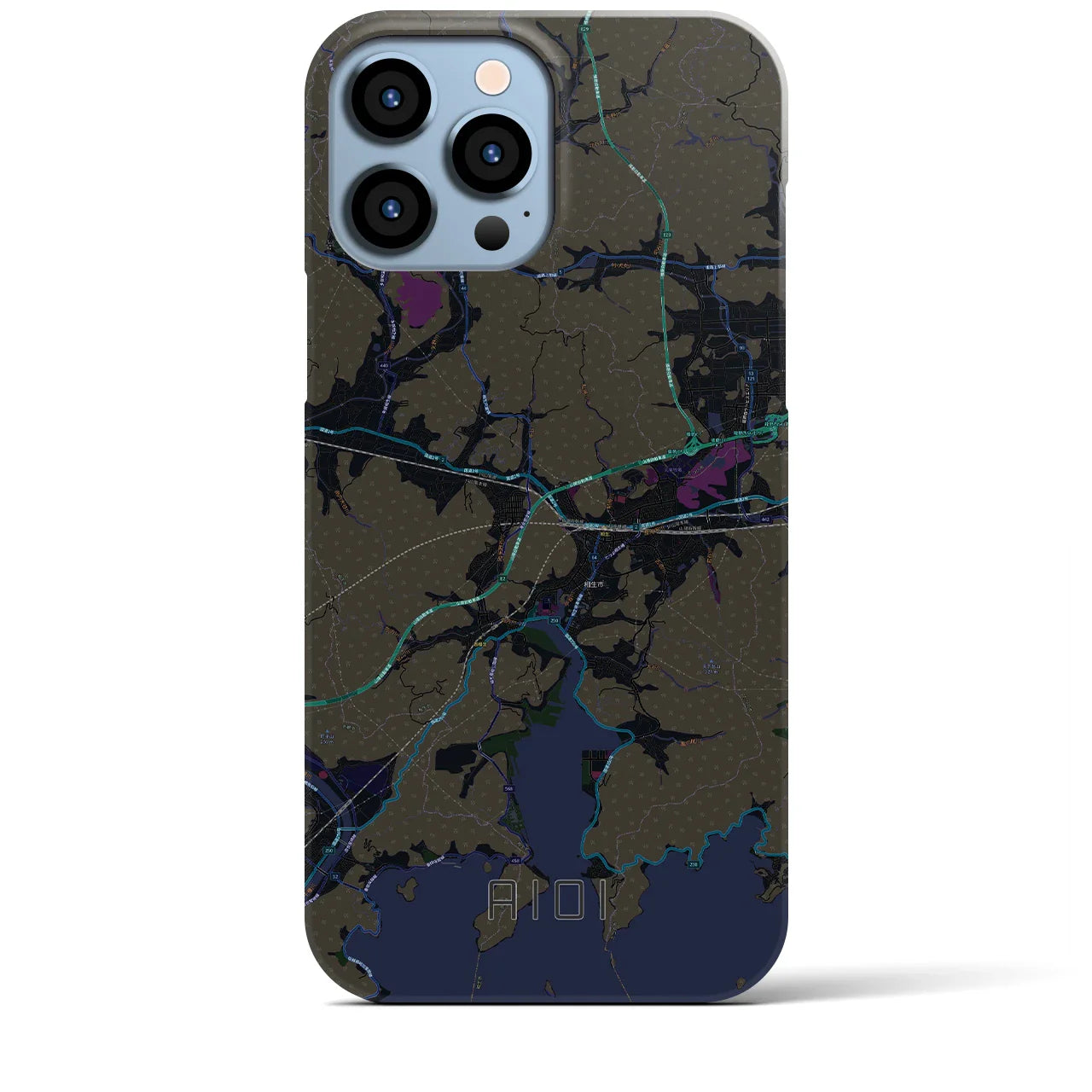 【相生(兵庫県)】地図柄iPhoneケース(バックカバータイプ)