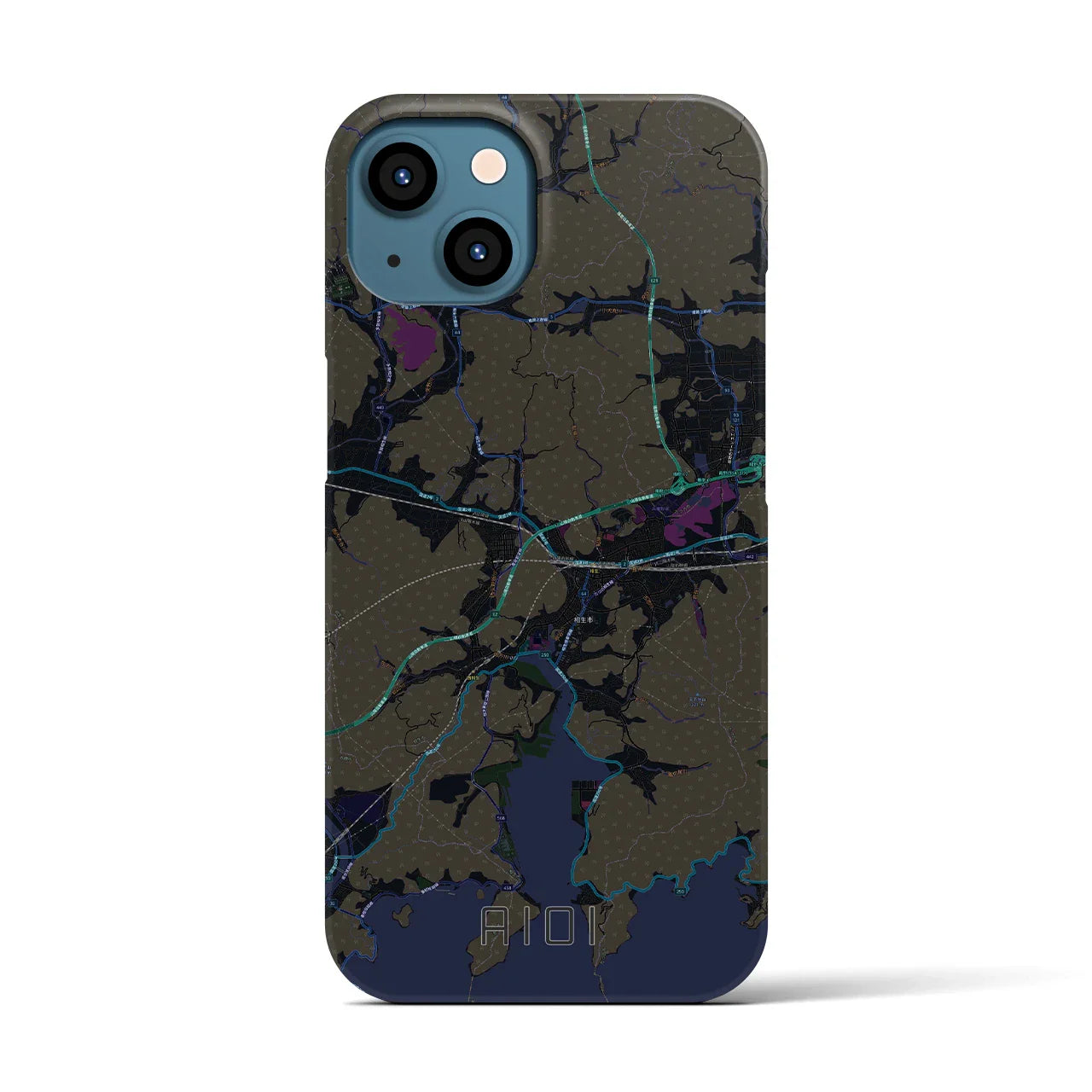 【相生(兵庫県)】地図柄iPhoneケース(バックカバータイプ)